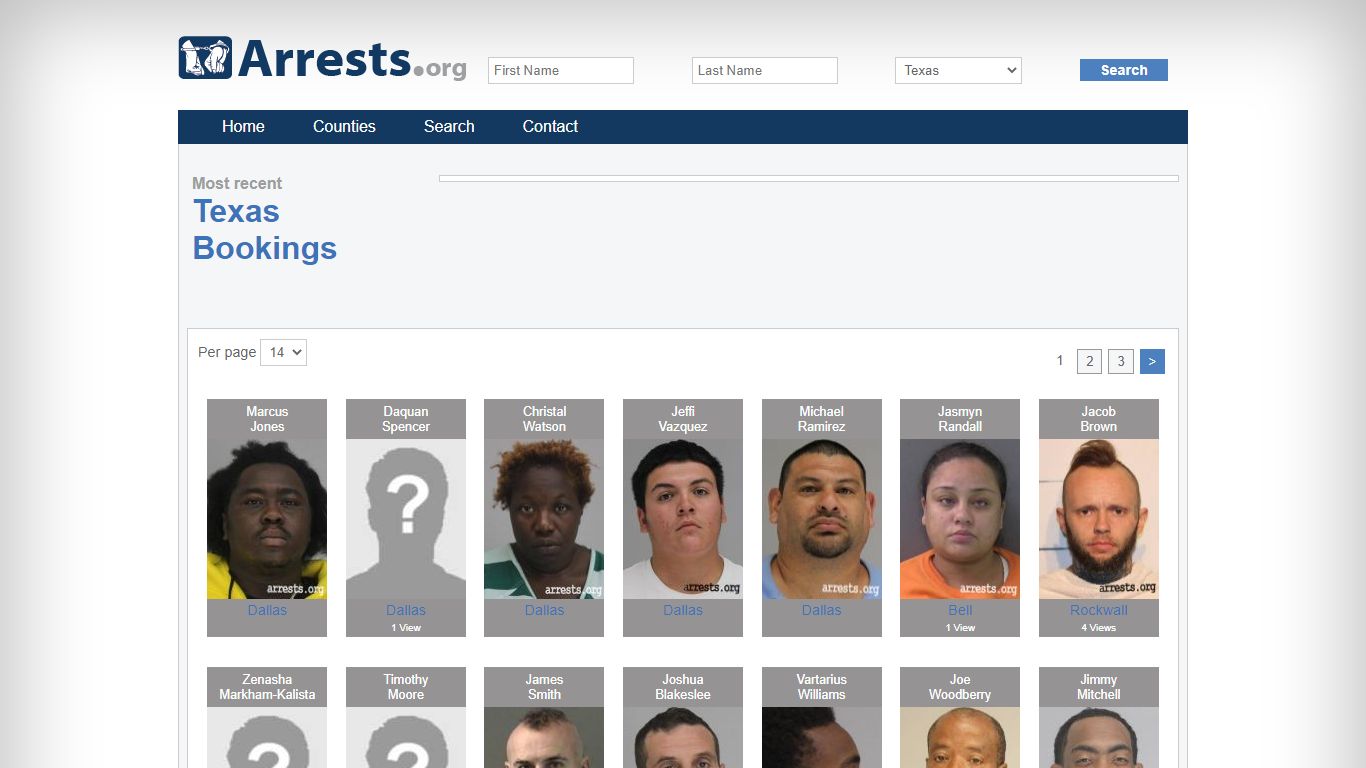 Texas Arrests and Inmate Search